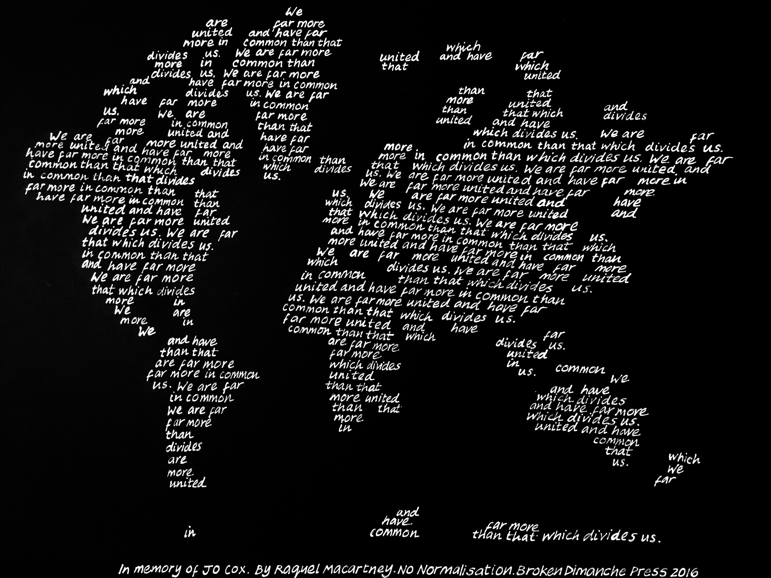 World View 2016: In Memory of Jo Cox by Raquel Macartney