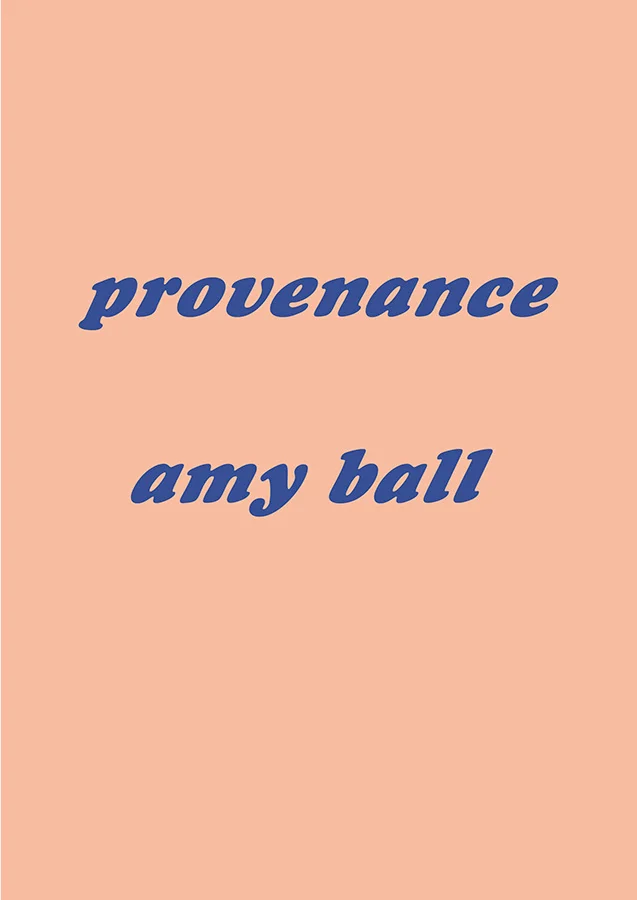 Provenance - Amy Ball
