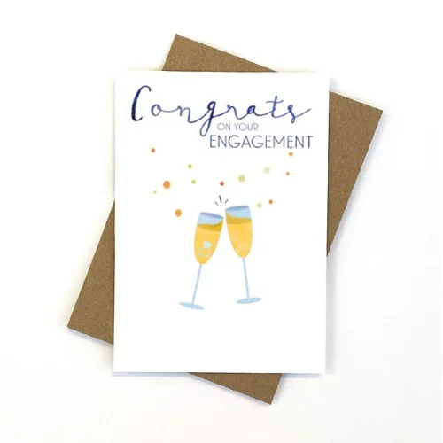 Engagement Cheers Greeting Card