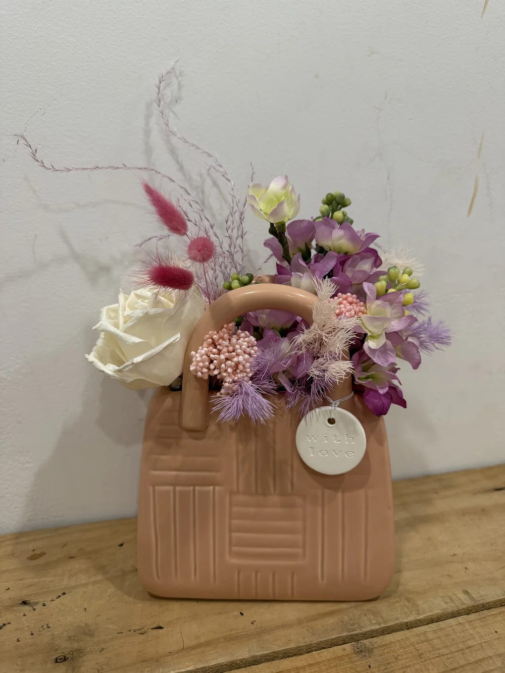 Holly Handbag Preserved / Artificial Arrangement