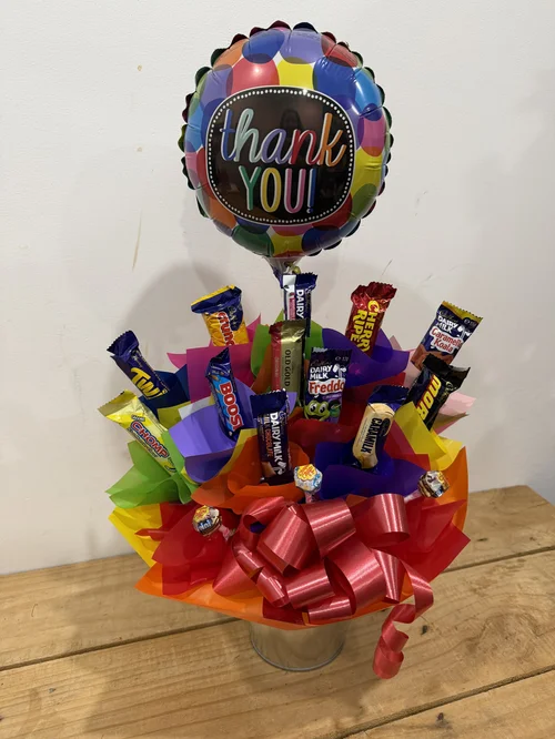 Thank You Edible Arrangement with Air Filled Balloon