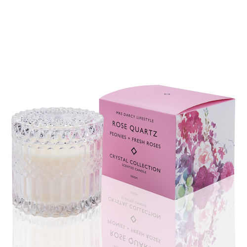 Candle Rose Quartz - Peonies + Fresh Roses