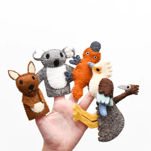 AUSTRALIAN ANIMALS FINGER PUPPET SET - 1