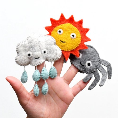 ITSY BITSY SPIDER (INCY WINCY SPIDER), FINGER PUPPET SET