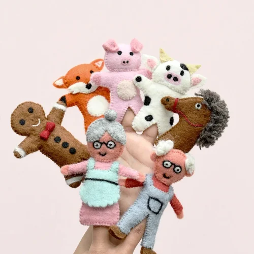GINGERBREAD MAN STORY, FINGER PUPPET SET