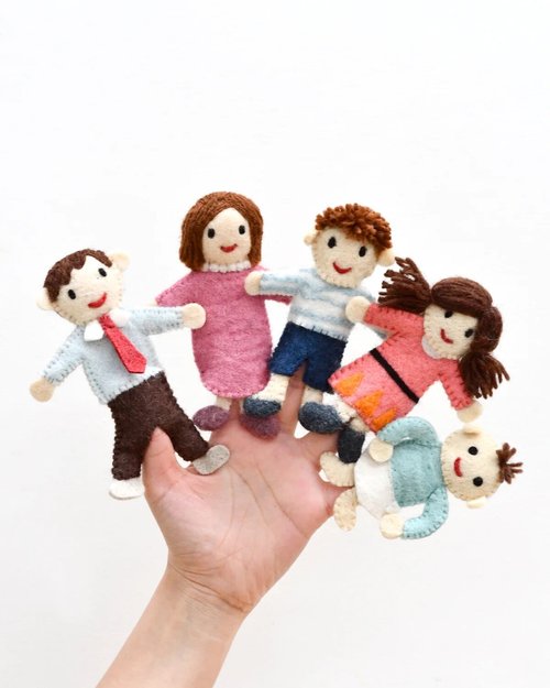 FINGER FAMILY - FELT FINGER PUPPET SET