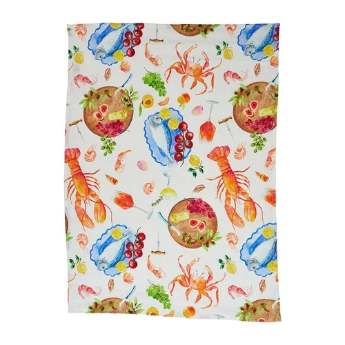 Tea Towel - Linen - Seafood Multi