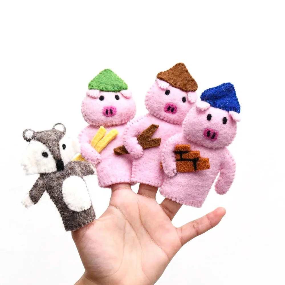 THE THREE LITTLE PIGS, FINGER PUPPET SET