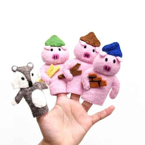 THE THREE LITTLE PIGS, FINGER PUPPET SET