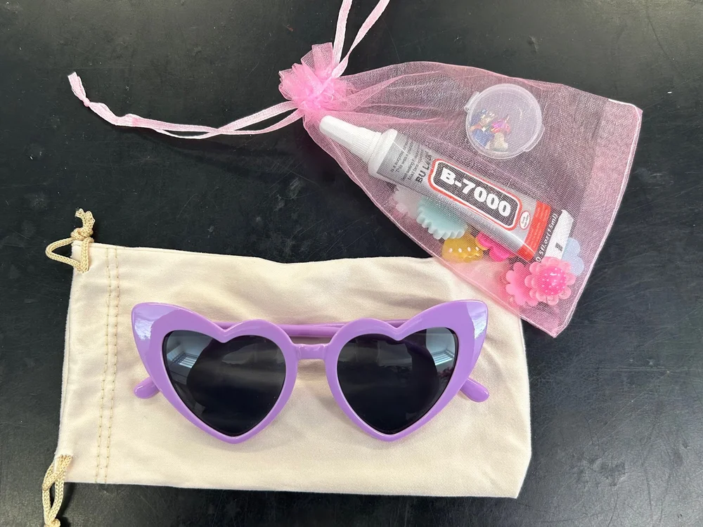 Kids DIY Sunnies Bedazzle Kit - Purple Heart