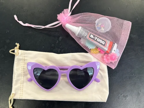 Kids DIY Sunnies Bedazzle Kit - Purple Heart