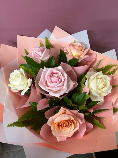 Half a Dozen Pastel Roses - Winter Pricing