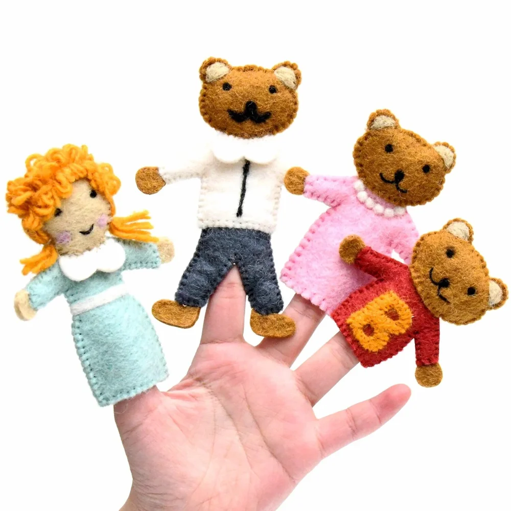 GOLDILOCKS AND THE THREE BEARS, FINGER PUPPET SET