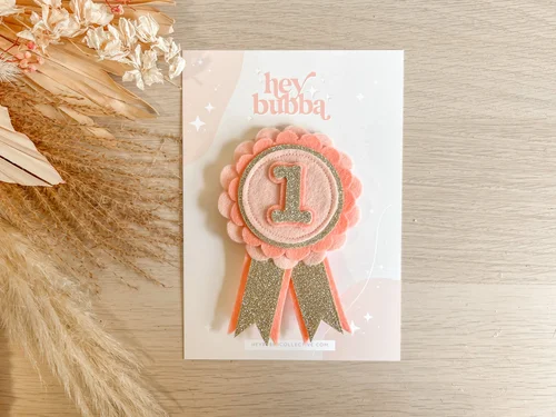 NUMBER 1 FELT ROSETTE - Cashmere