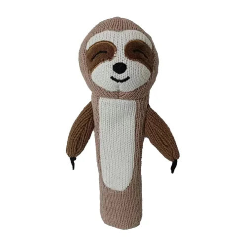 Hand Rattle – Knit –Sloth