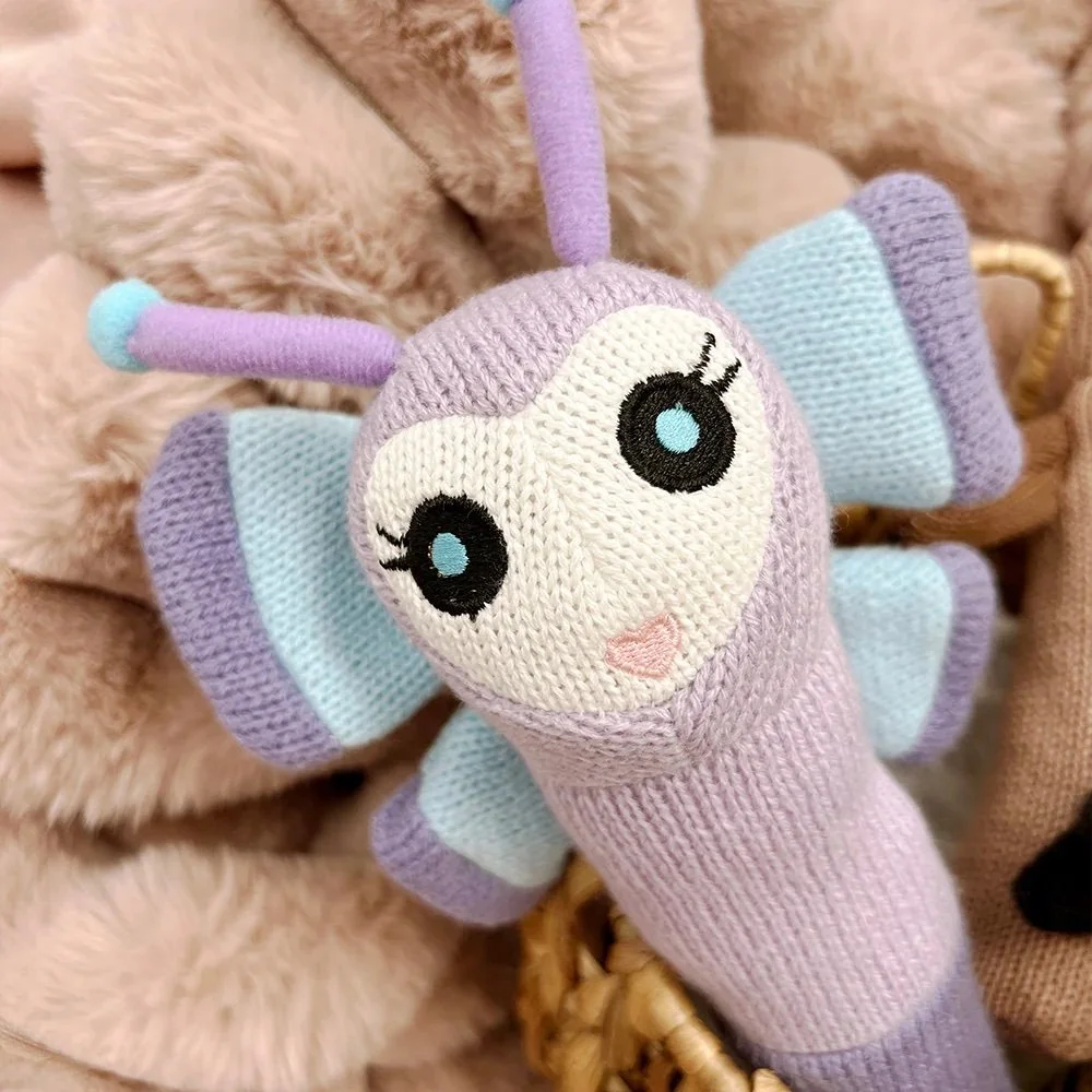 Hand Rattle – Knit – Butterfly