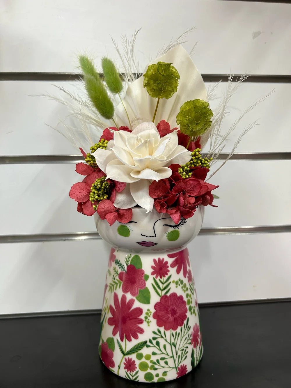 Serena Medium Spring Preserved Doll Vase Arrangement