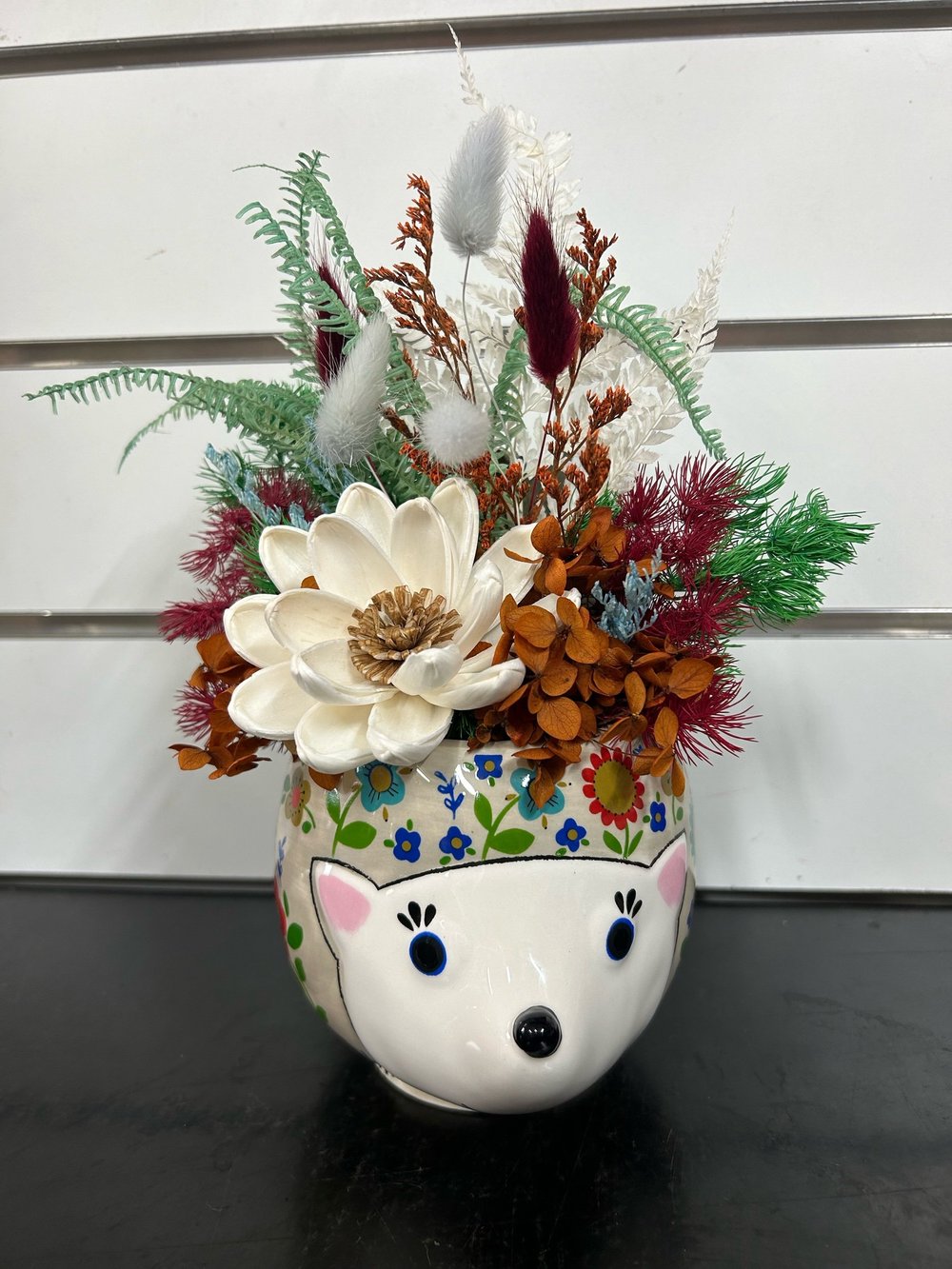 Holly Hedgehog Preserved Arrangement