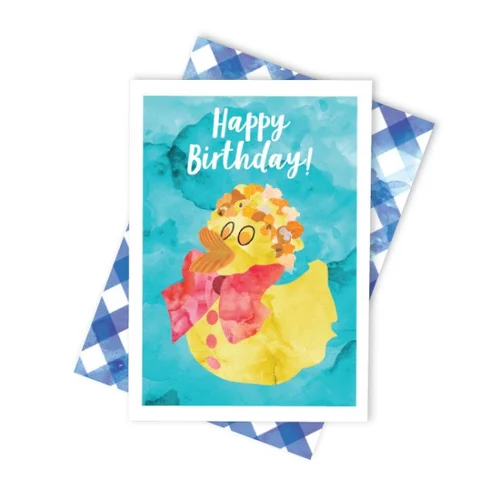 Duck Cake Birthday Card
