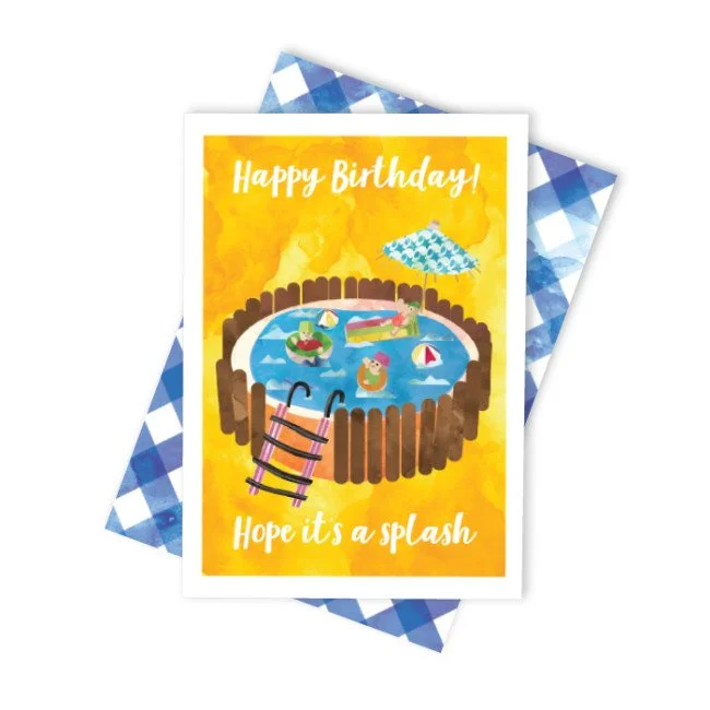 Jelly Pool Birthday Cake Card