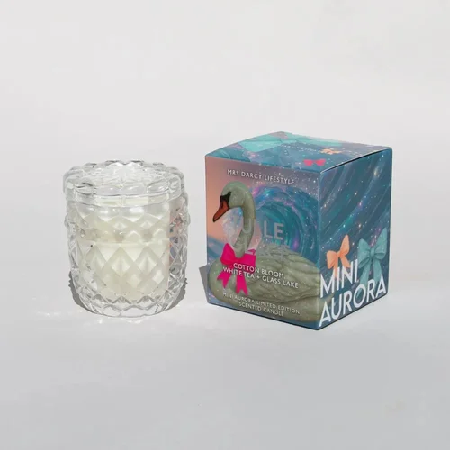 Aurora Mini Candle - Tulle Glacé - Cotton Bloom, White Tea + Glass Lake
