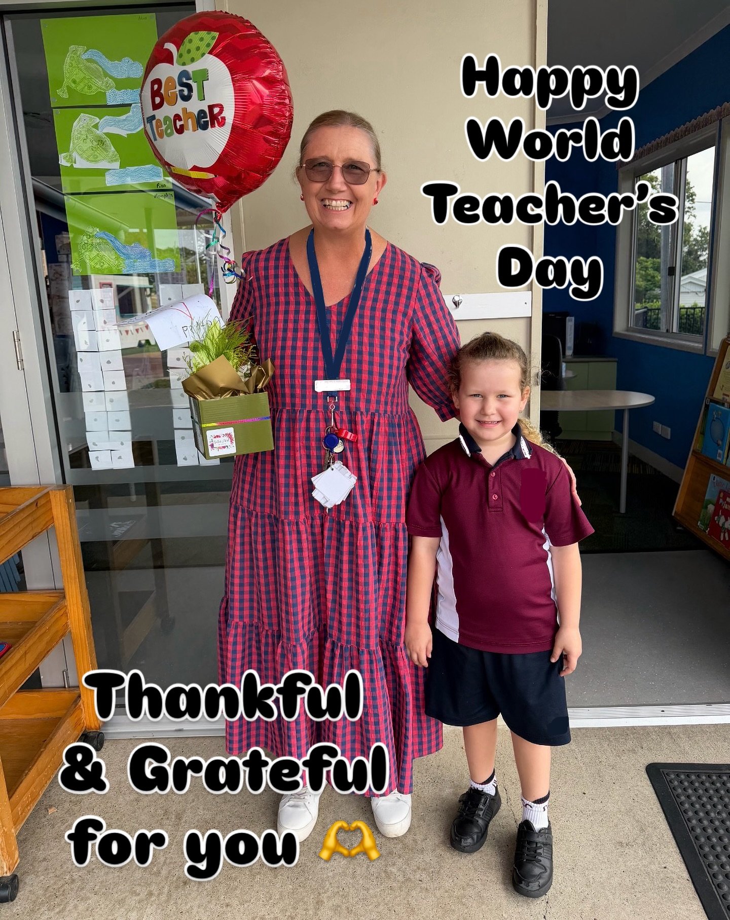 Happy World Teachers&rsquo; Day to all the incredible teachers out there 👩&zwj;🏫

A special shoutout to this incredible lady Mrs S who&rsquo;s made Miss P&rsquo;s first year at school so special 💕 Thank you ☺️ 

Don&rsquo;t forget to spoil the won