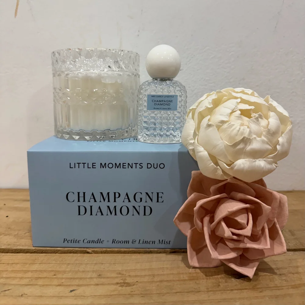 Little Moments Duo - Champagne Diamond - Cassis Leaf, Apple Blossom, Italian Bergamot + Blue Freesia