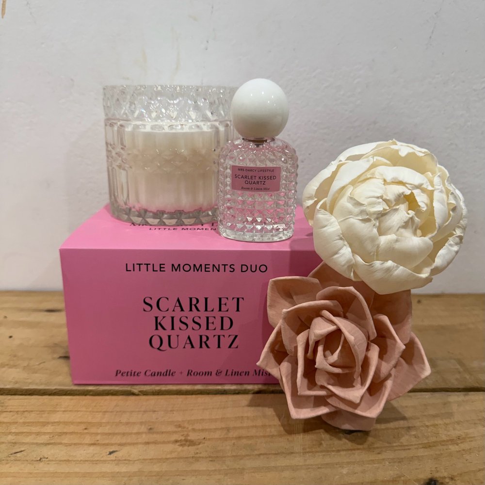 Little Moments Duo - Scarlet Kissed Quartz - Orchard Cherries, Velvet Petals + Smooth Vanilla Woods