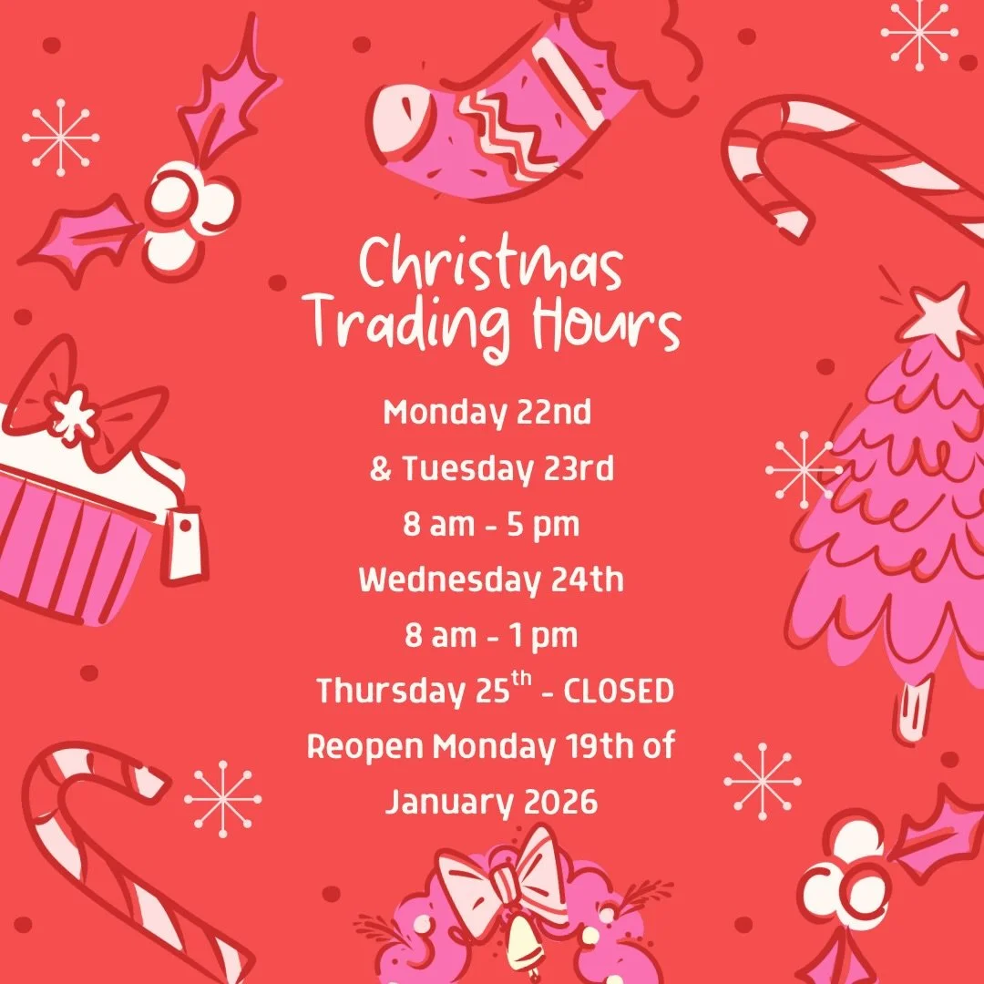 Our Christmas Trading Hours are here! 🎄✨

We&rsquo;re open right up until Christmas Eve for all your last-minute gifts, festive blooms and everything in between.

Your visits truly mean the world to our little store &mdash; thank you for choosing to