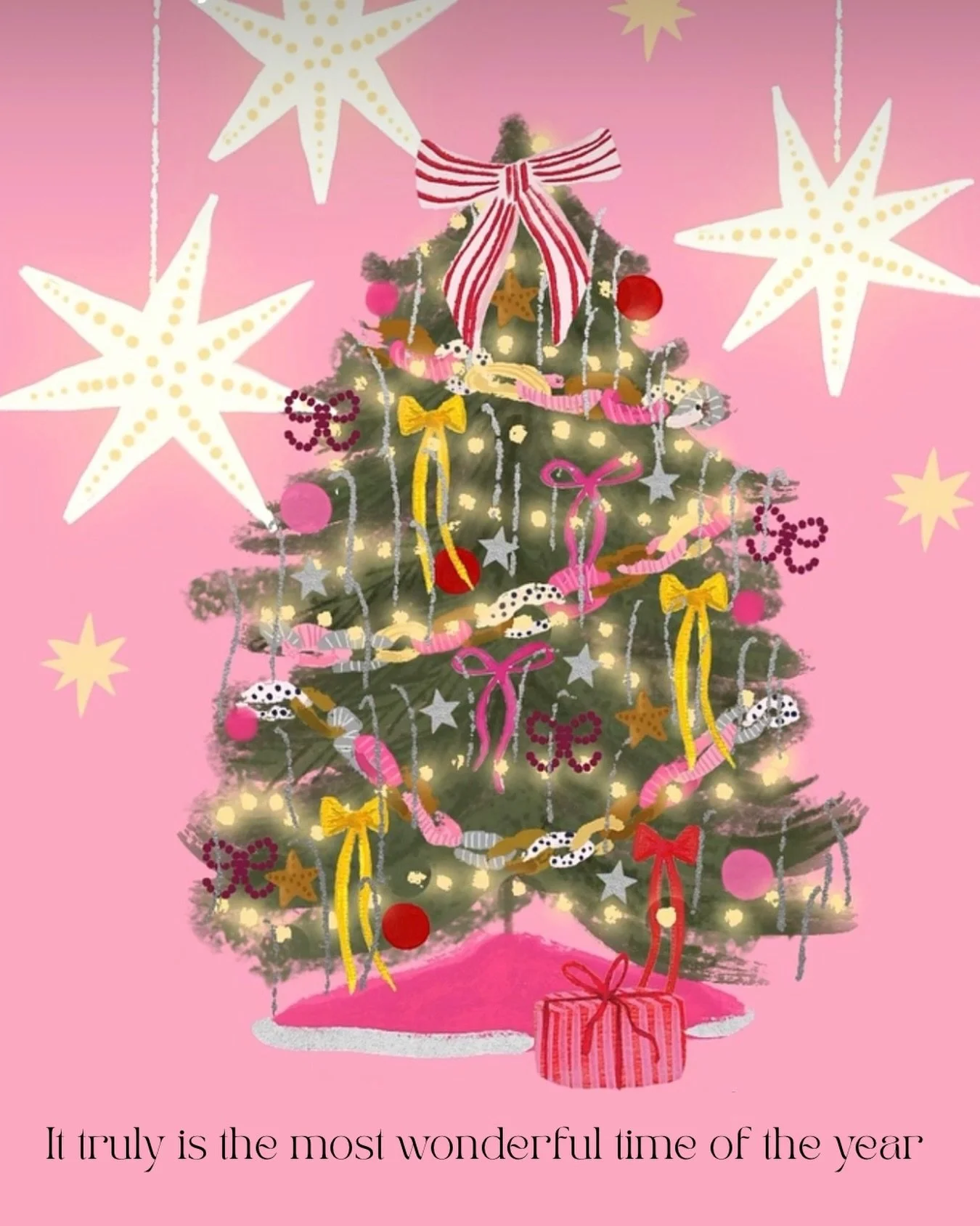 Among the busyness, this is your reminder to pause and enjoy the
twinkling lights, festive feels and all the Christmas magic 🎄✨

Stunning artwork by Hollie Startup