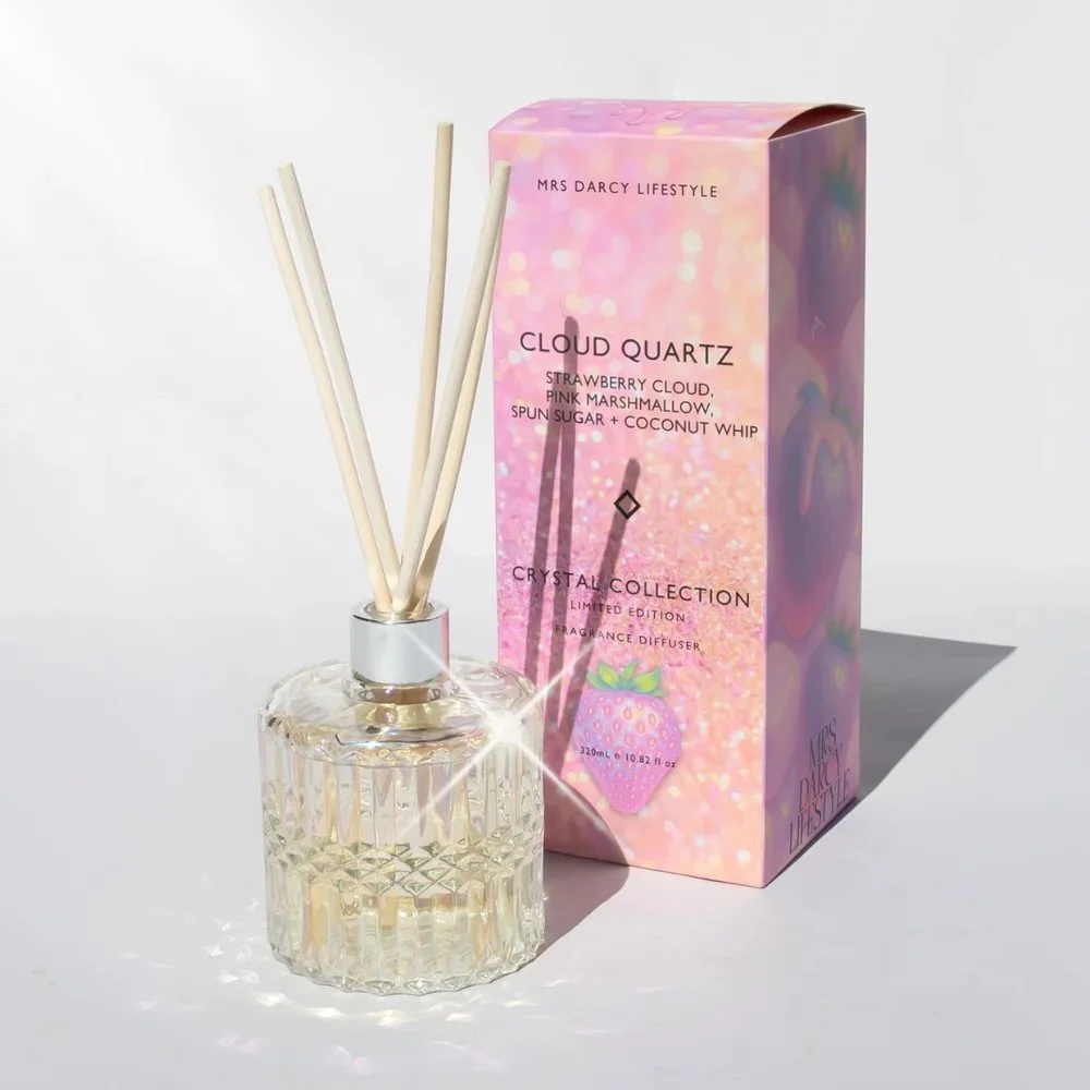 Diffuser Cloud Quartz - Strawberry Cloud, Pink Marshmallow, Spun Sugar + Coconut Whip