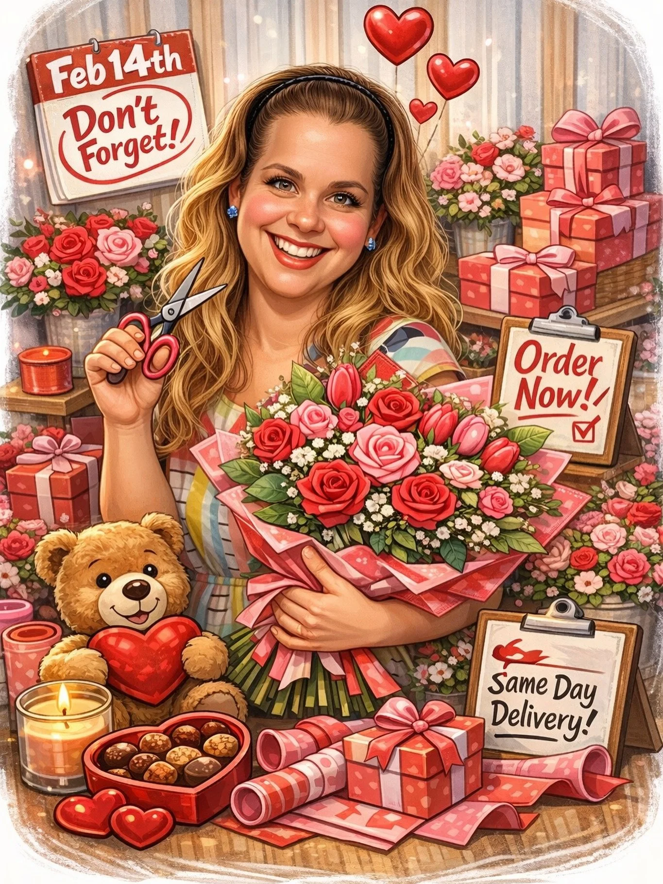 This Saturday is LOVE DAY 🌹&hearts;️ Incase you missed our reminders 😉

We are Busy Gals ( and a Guy ) prepping lots of wonderful gifts for your Lovers 🥰 

💐 Fresh and Preserved Flowers Hand Made with Love by our Floral Designers
💝 Hampers
🐻 Te