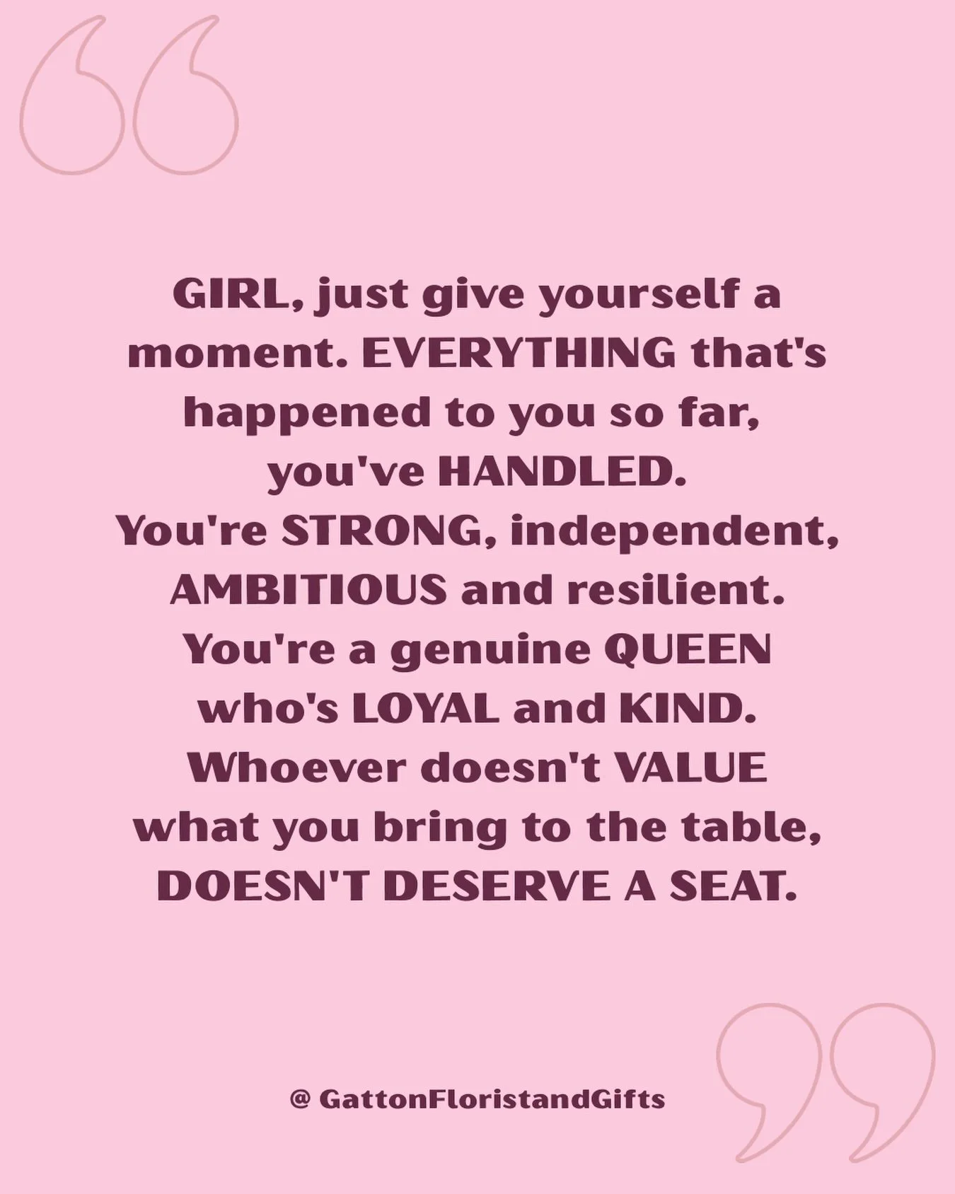 A little reminder for the women who carry it all ✨
You&rsquo;ve survived 100% of your hard days.
That&rsquo;s power. That&rsquo;s grace. That&rsquo;s you. 👑

Tag a woman who needs to hear this today. We rise by reminding each other who we are. 🫶