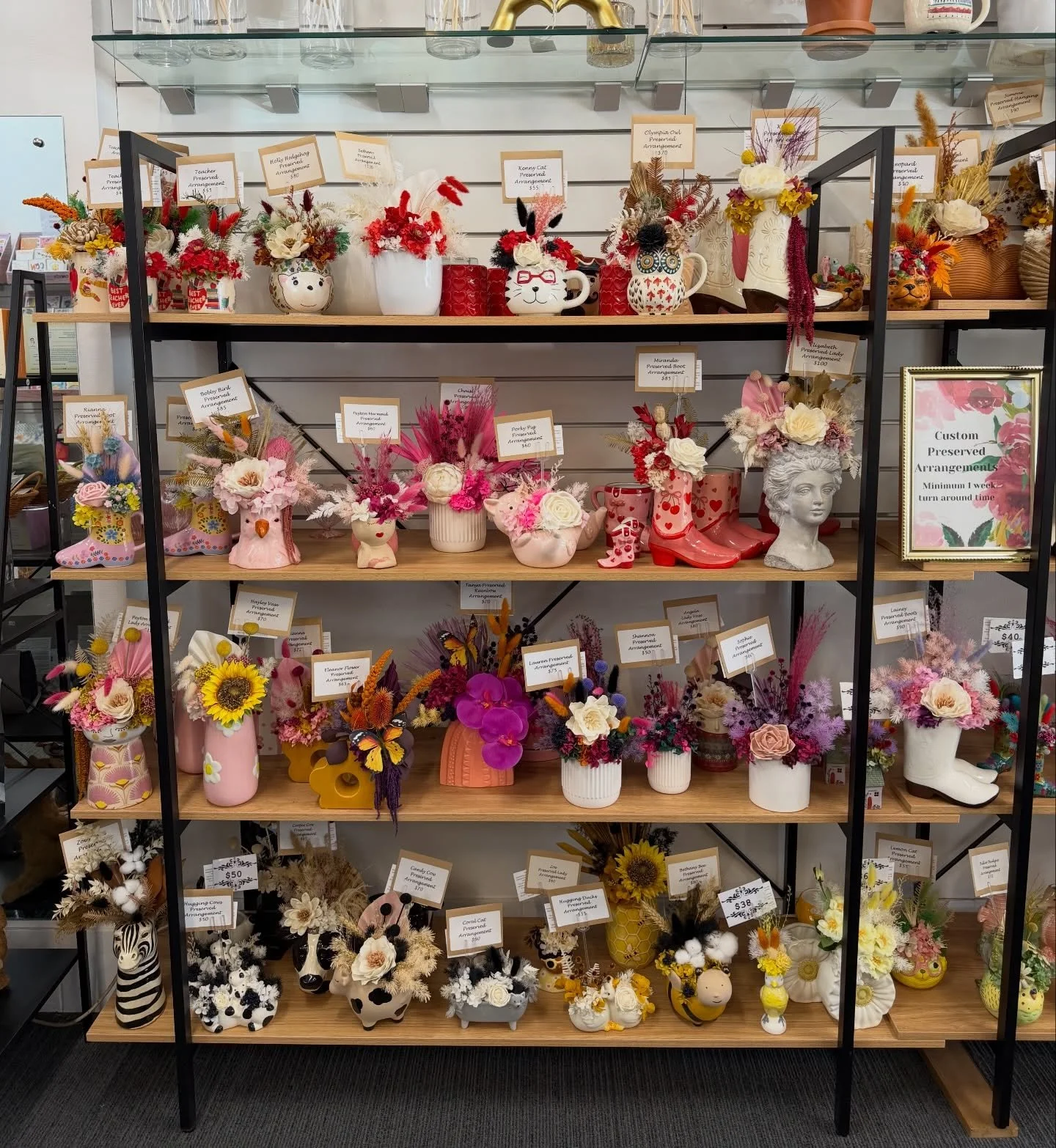 &ldquo;The most beautiful and biggest range of Preserved Arrangements I&rsquo;ve ever seen&ldquo; -  Cindy

&amp; we couldn&rsquo;t agree more ! 

We&rsquo;re so proud of our extensive range of long lasting, quirky 
Preserved Arrangements. 

Pop in a