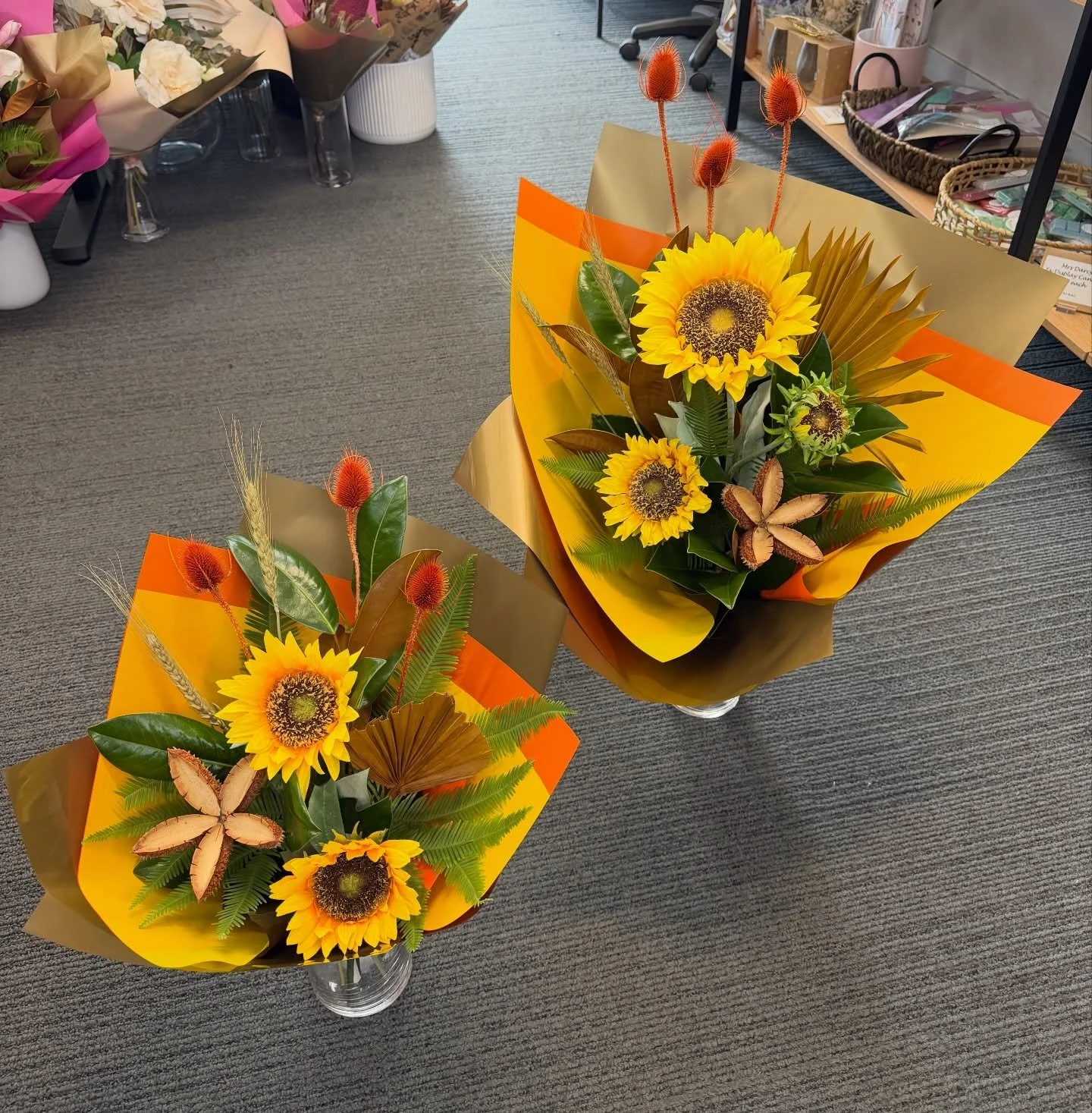 What a beautifully busy day in bloom 🌸

The three of us were feeling so inspired after a huge delivery of artificial flowers and pots &mdash; it&rsquo;s safe to say we&rsquo;re a little bit obsessed!

Our shelves are now filled with stunning new pre