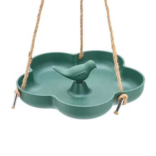 Bamboo Bird Feeder - Large Green Flower