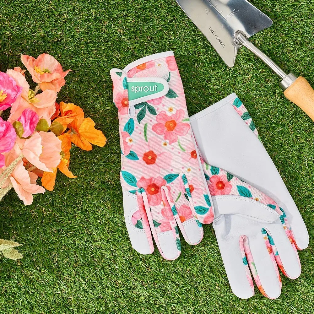 Sprout Goatskin Gloves – Meadow Blush