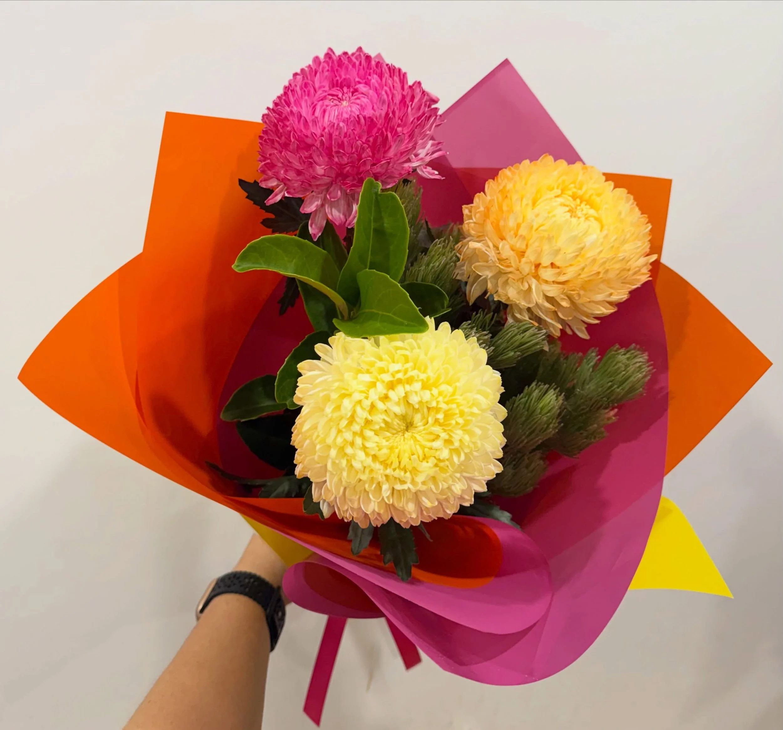 Happy Monday Flower Lovers 💐
We survived the weekend &hellip; just 😮&zwj;💨 

Fresh flowers have arrived ! 
This week&rsquo;s posy a beautiful combination of Dyed Disbuds, Wolly Bush and Viburnum Foliage. $35 a posy. 

Our Weekly Posy Special featu