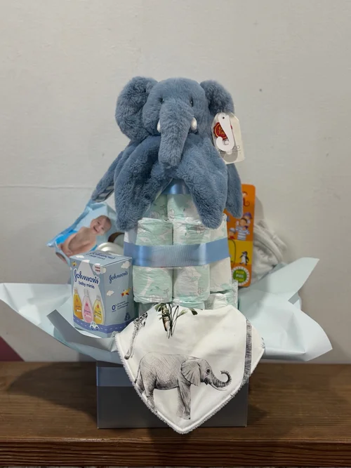 Elephant Themed Nappy Cake