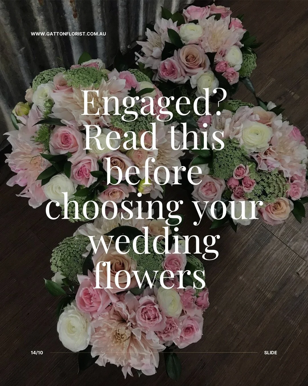 Wedding Wednesday 💒 
3 things I&rsquo;d tell every bride before choosing their wedding flowers 💍 👰🏼

Recently engaged? Save this one! 

1. Trust your florist, not just Pinterest.
Inspiration photos are a great starting point, but your florist can