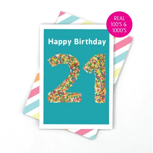 21 in Freckles Greeting Card