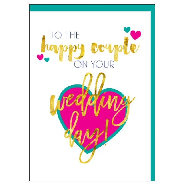 Wedding Day Hearts Greeting Card