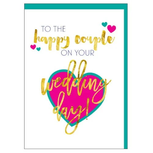 Wedding Day Hearts Greeting Card