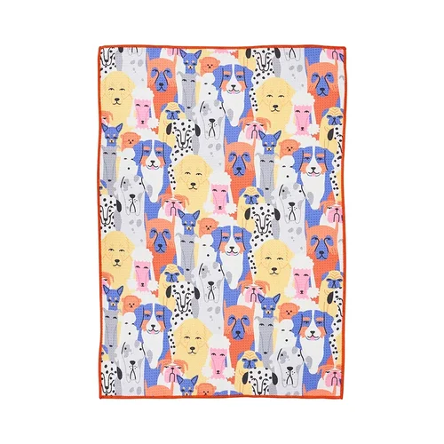 Microfibre Tea Towel - Single Sided - Waffle - Dogs