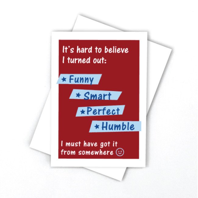Dad's Humble Child Greeting Card