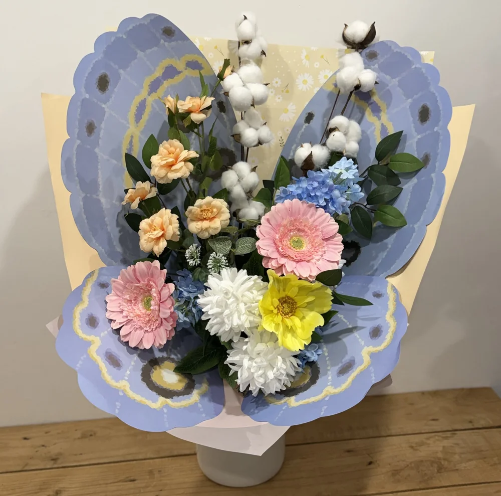 Pastel Artificial Butterfly Blooms