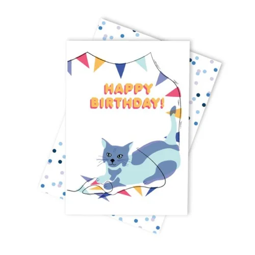 Mischievous Kitty Greeting Card