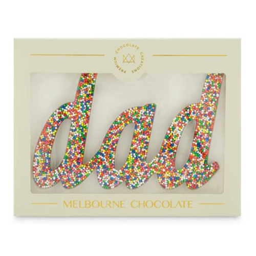 Melbourne Chocolate - Word Box - Dad - Milk Choc Speckle