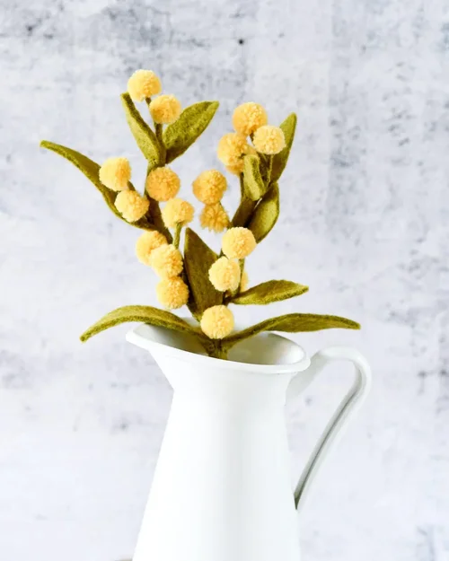 FELT WATTLE FLOWERS STEM
