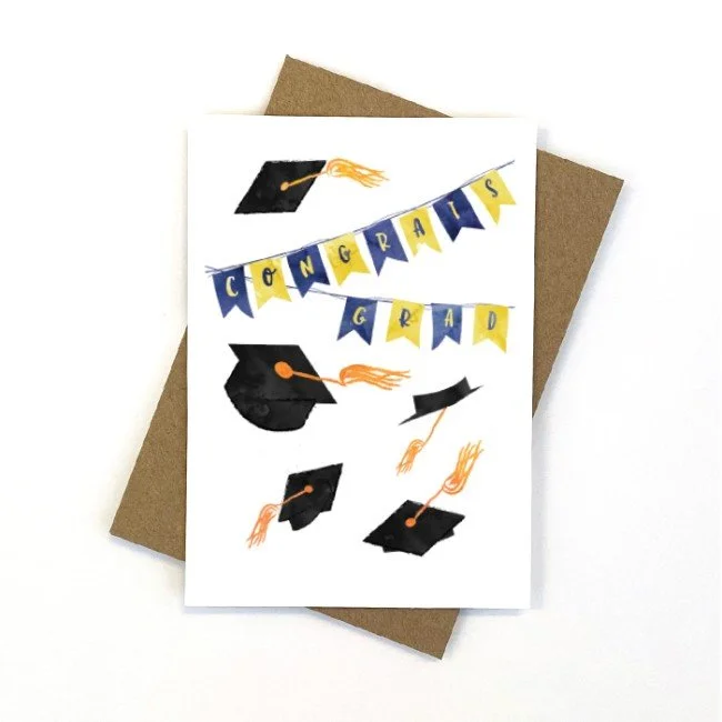 Graduation Cap Toss Greeting Card